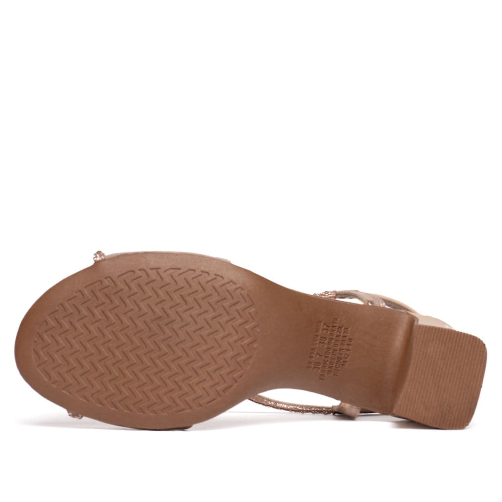 Vista 2 Sandália Feminina Mississipi Bloco Metalizada Rosé/Bege MISSISSIPI rosê rosé