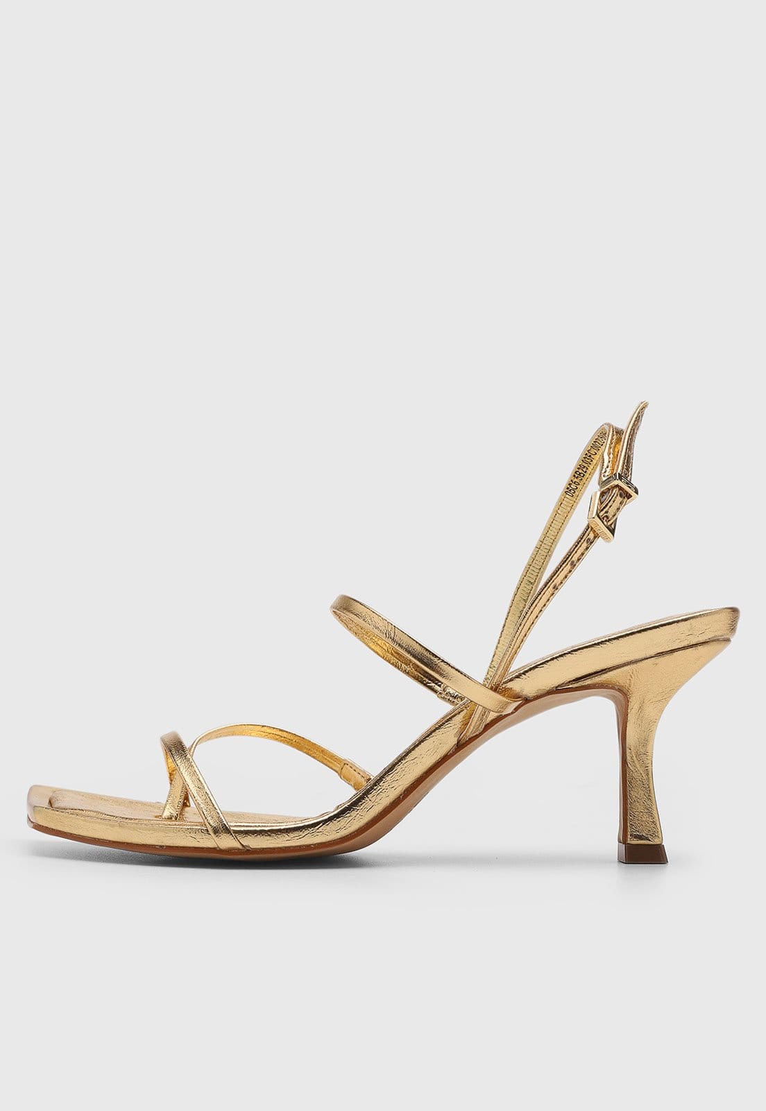 Sandália Feminina Santa Lolla Média Metalizada Dourada