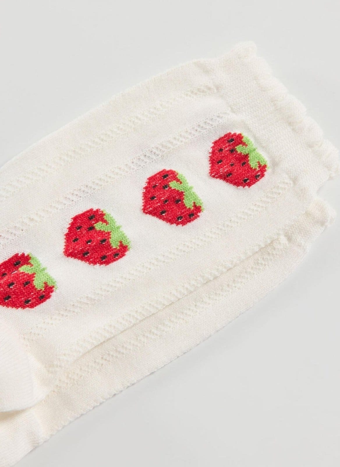 Vista 2 Meia Off Moranguinhos Youcom white