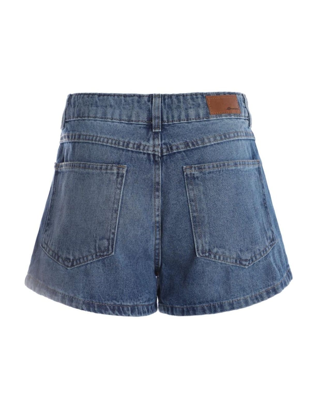 Vista 2 Short Jeans Sawary Feminino Sawary azul