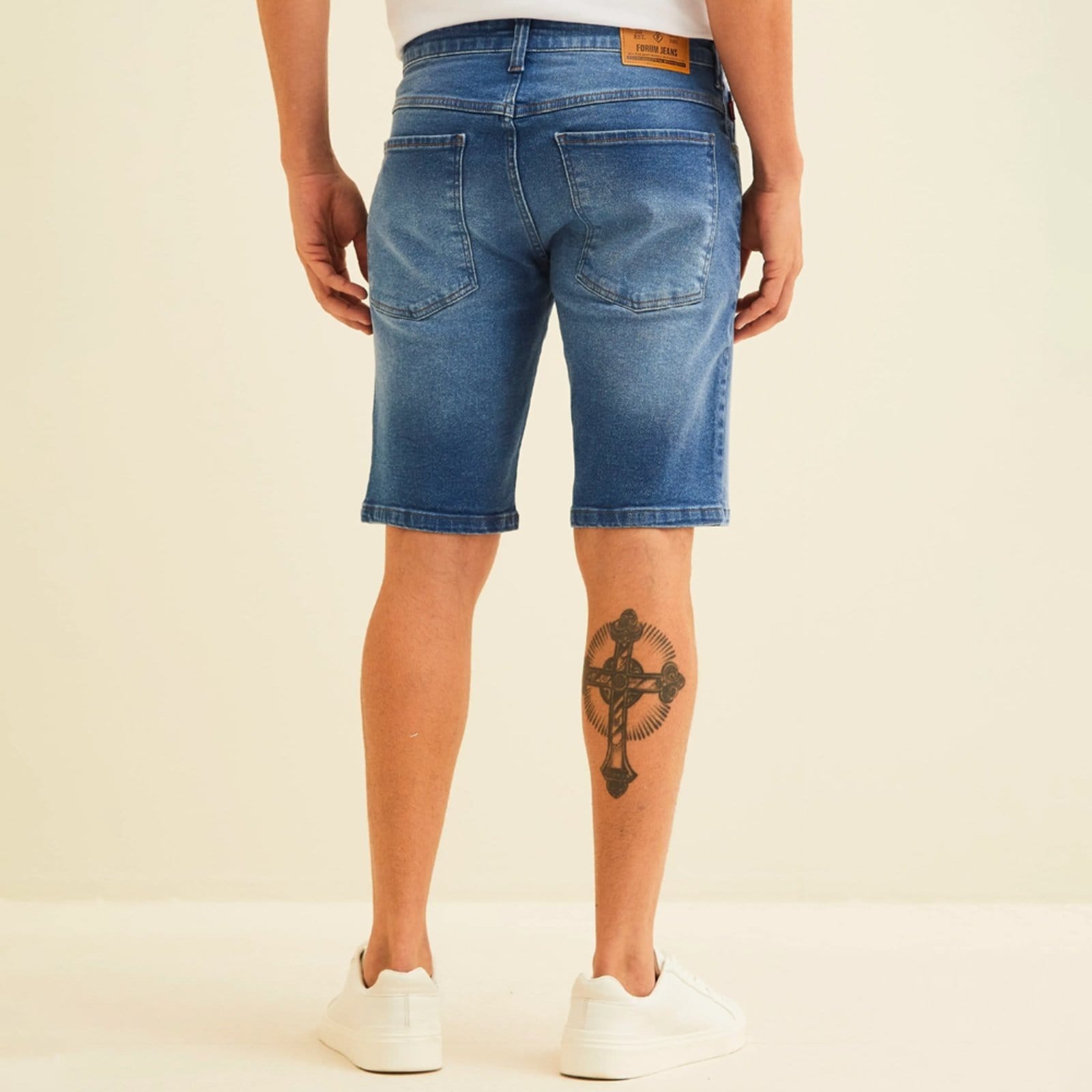 Vista 2 Bermuda Jeans Forum Paul Slim Ve26 Masculino Forum preto