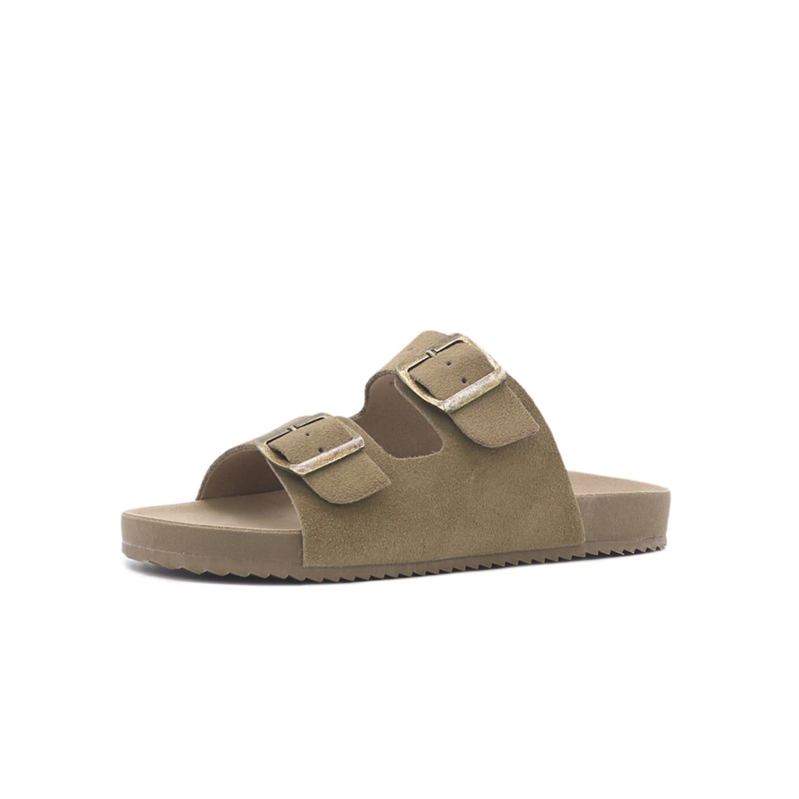 Vista principal Papete Rasteira Sandalia Couro Marfim TELLINI STORE bege