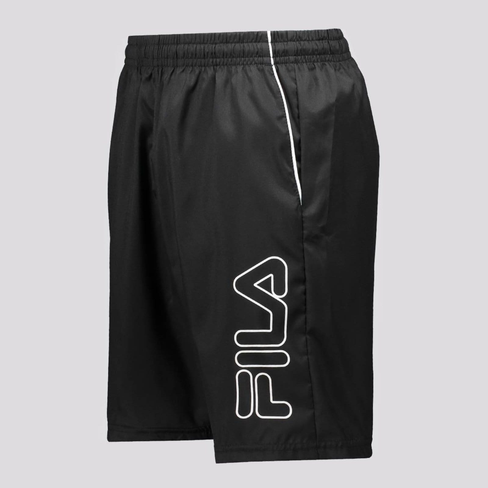 Vista 2 Bermuda Fila Train 7,5 e Branco Fila preto