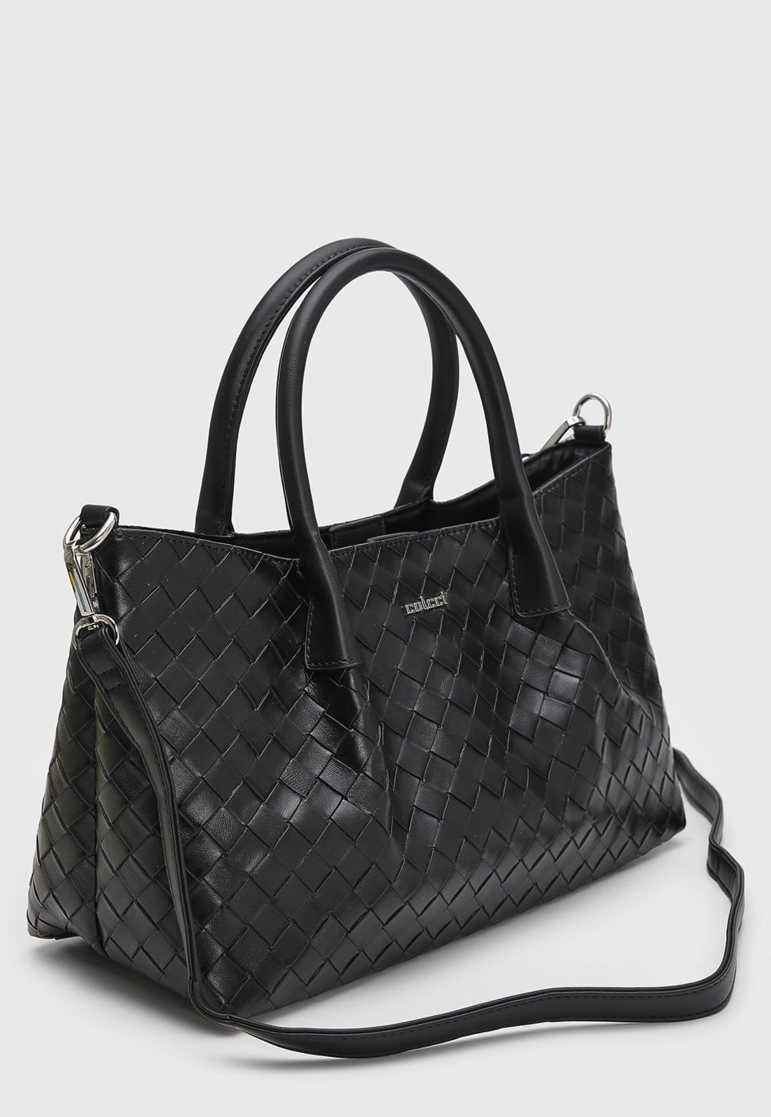 Vista 2 Bolsa Grande Feminina Colcci Texturizada Preta Colcci preto