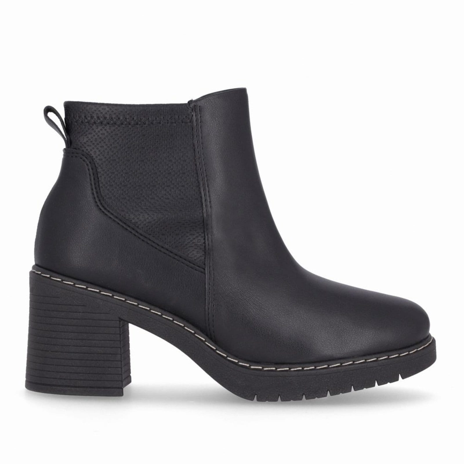 Vista principal Bota Denise Cano Curto Salto Alto Piccadilly preto