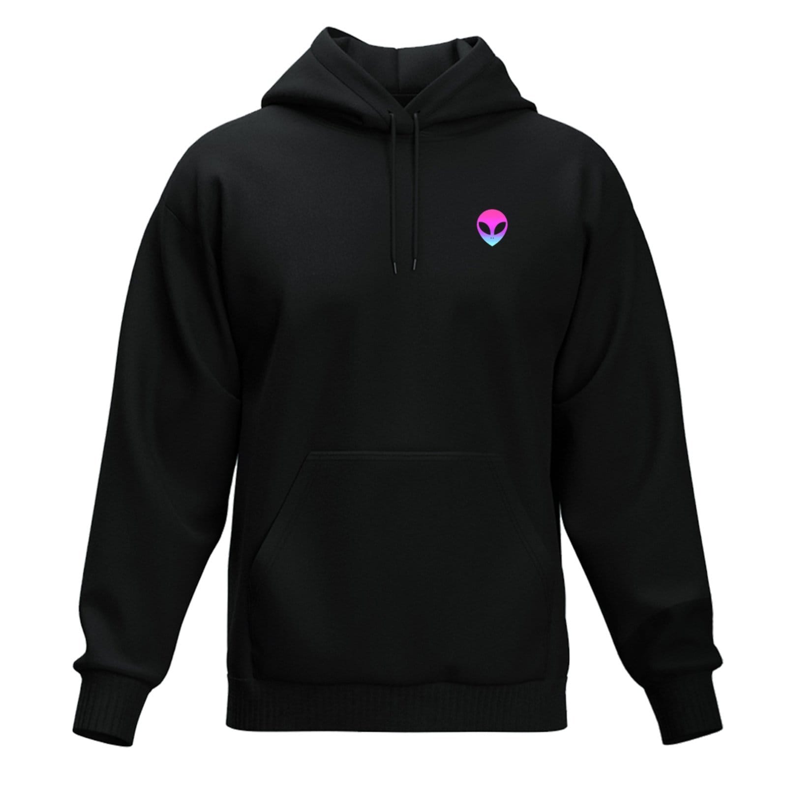 Vista 2 Conjunto de Moletom Blusa + Calça Masculino Alien, Estilo Casual Confortável Ideal Para Dia a Dia Esportes Carnaval Frio Relaxado preto