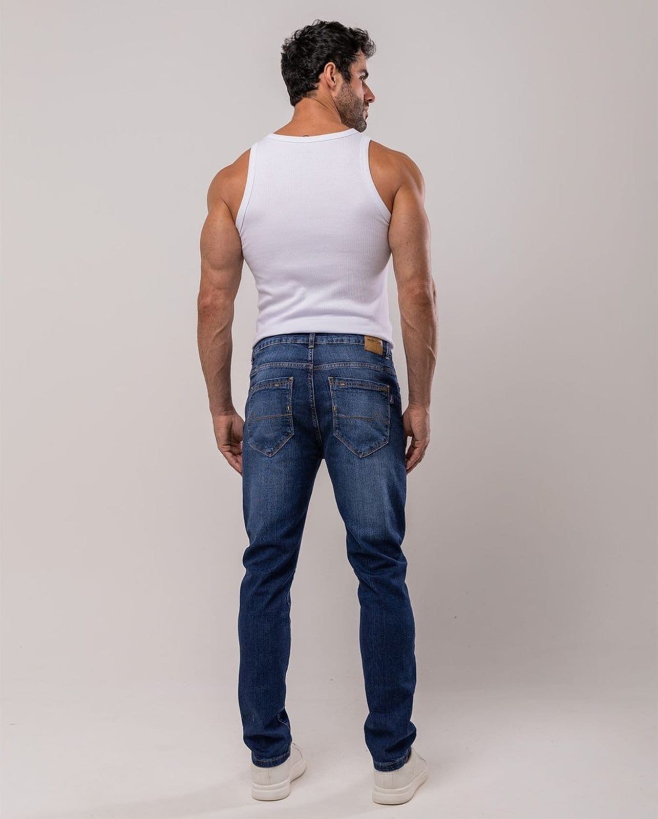 Vista 2 Calça Slim Fit Masculina 24569 Escura Consciência jeans