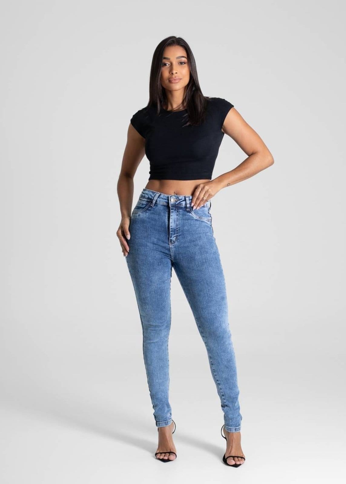 Vista 2 Calça Jeans Sawary Push Up - 281103 Sawary azul
