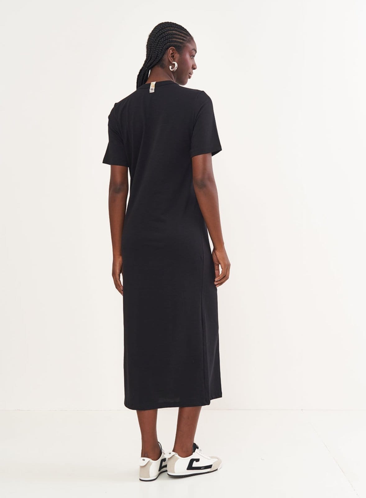 Vista 2 Vestido T-shirt Midi Com Estampa Frontal Colcci Colcci preto