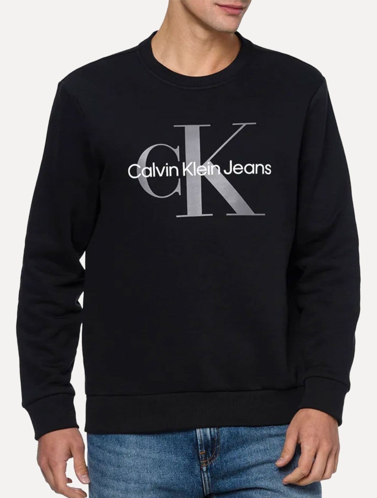 Moletom Calvin Klein Jeans Masculino Crewneck Issue Monograma