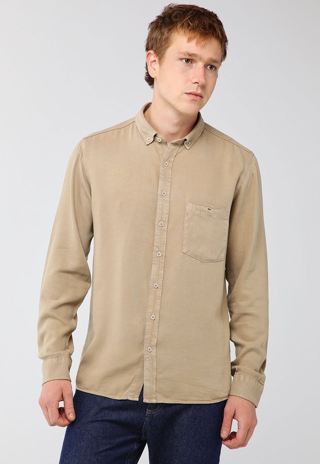 Camisa Masculina Dudalina Gola Botão