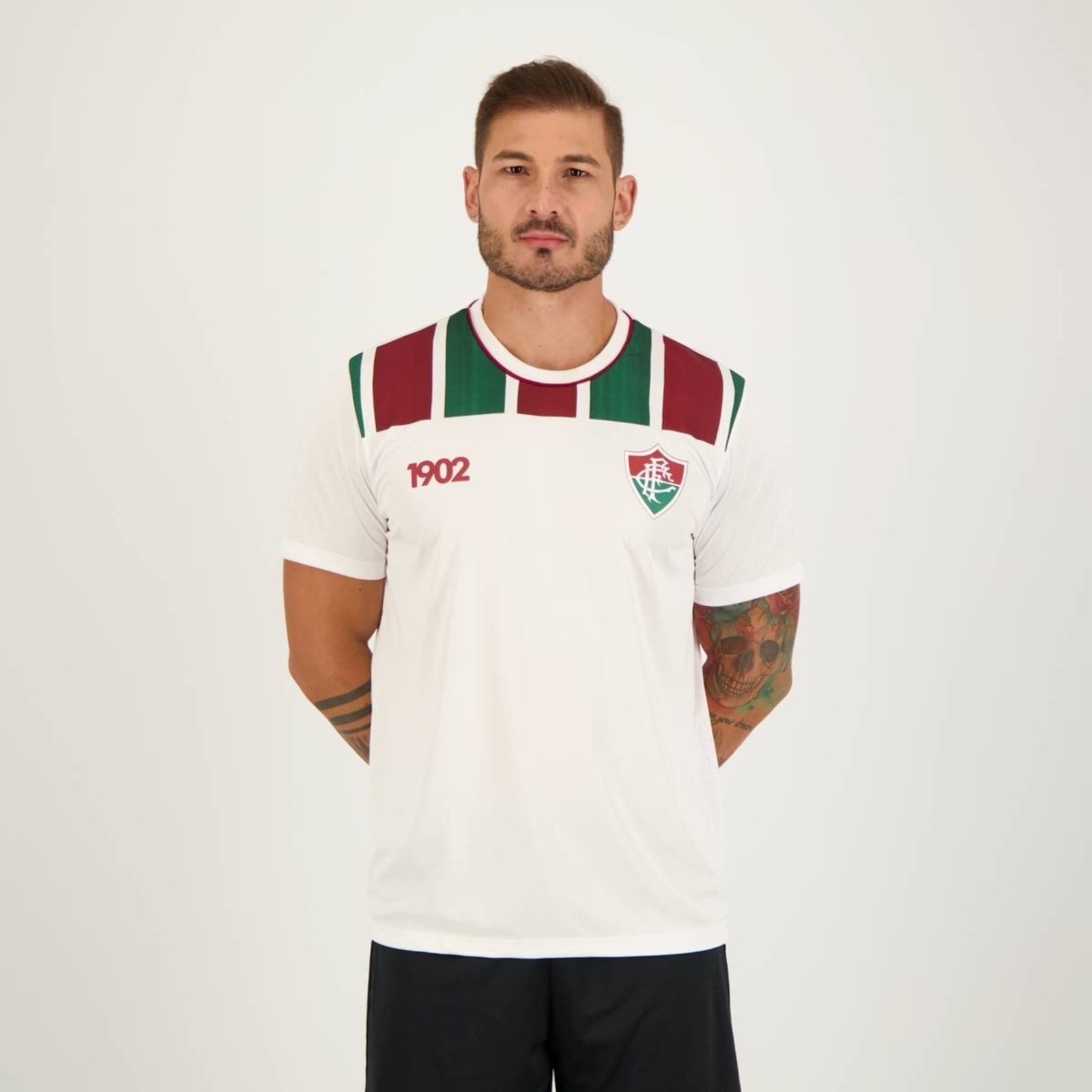 Vista principal Camisa Fluminense Immersive Branca braziline branco