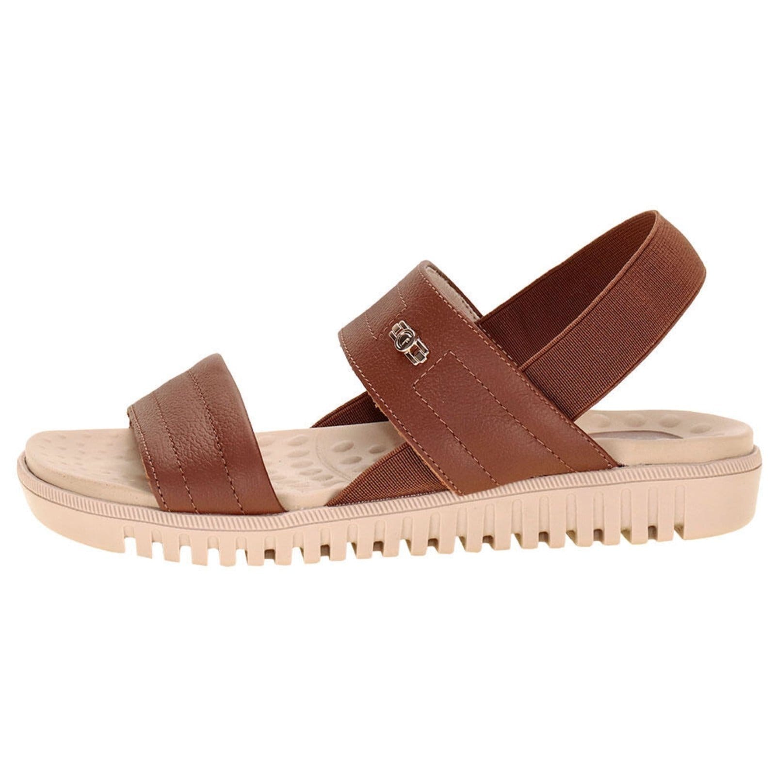 Vista 2 Sandália Feminina Flat Comfortflex 2445303 1452445 Comfortflex caramelo