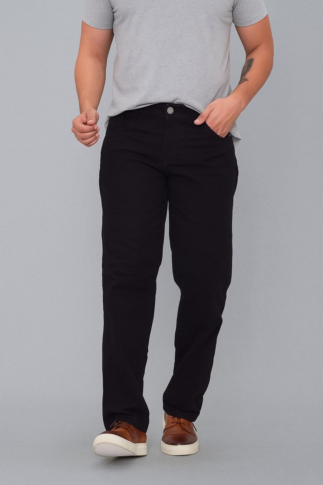 Calça Masculina Jeans D Bell Outlet Fashion Reta Tradicional Preta