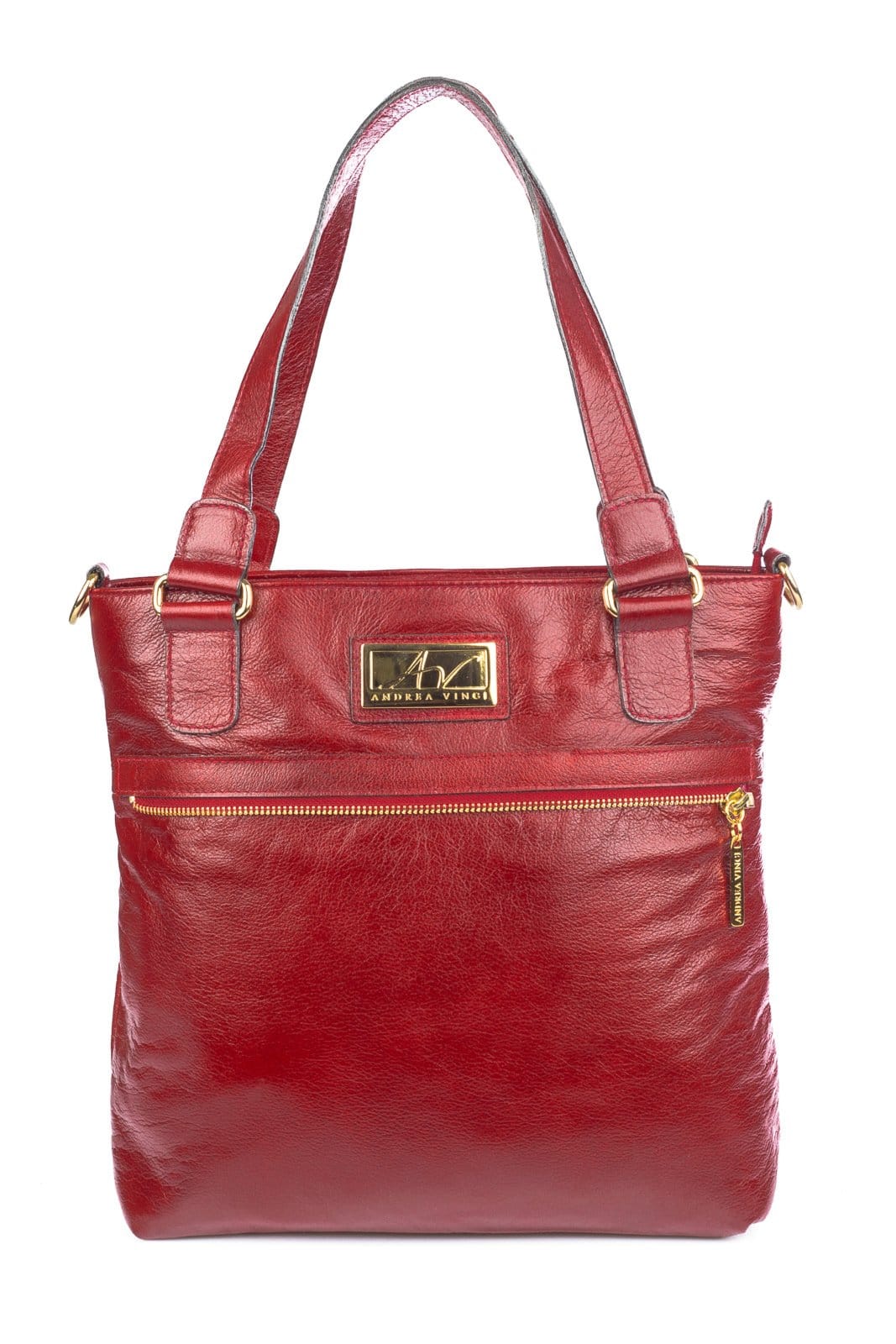 Bolsa Andrea Vinci de couro 2 em 1 croco Luiza