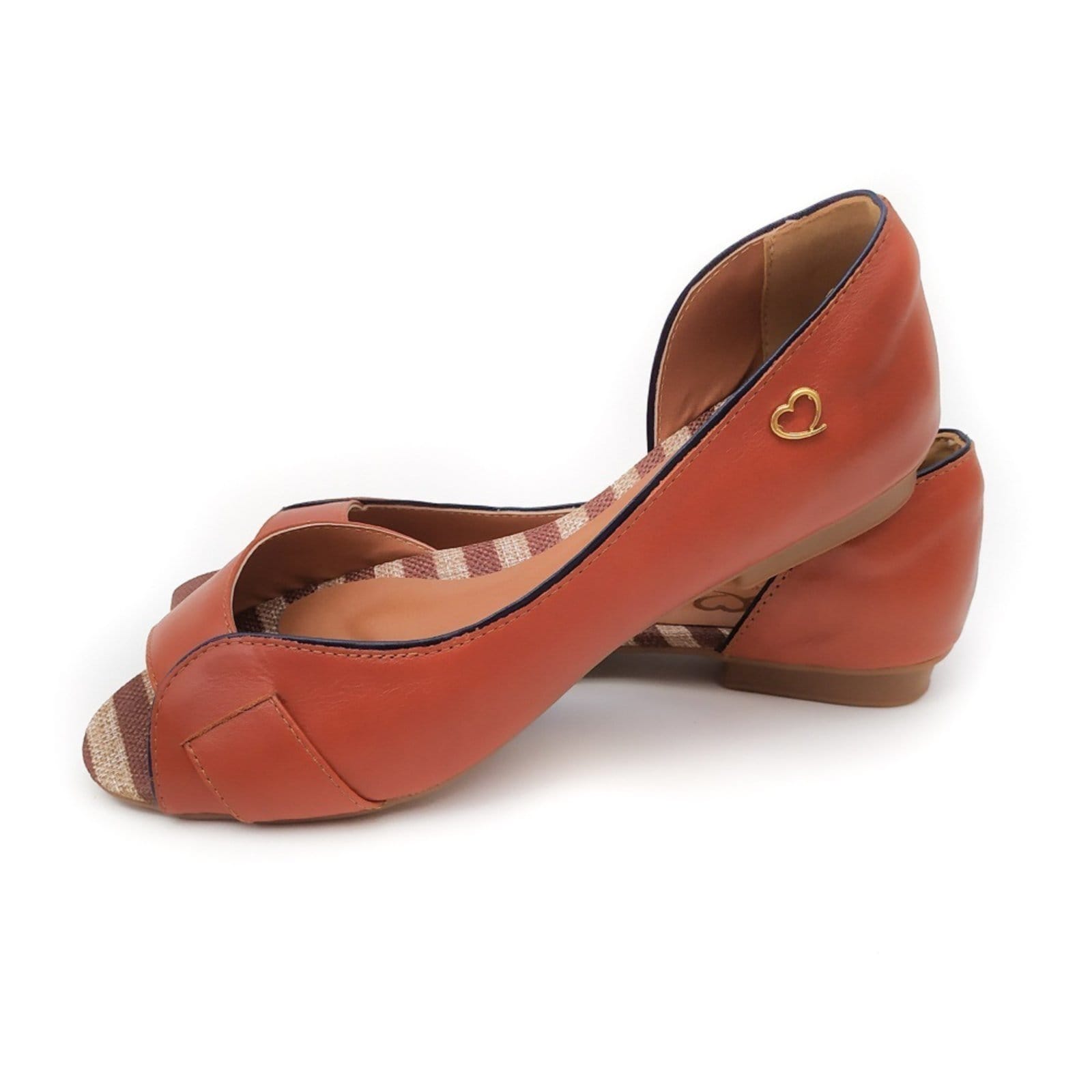 Vista 2 Sandália Rasteira Couro Amo Calçados Lily Amo Calçados caramelo