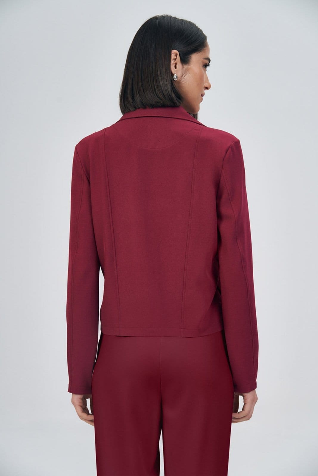 Vista 2 Jaqueta Glamour Feminina Acostamento ACT FEMININO vinho