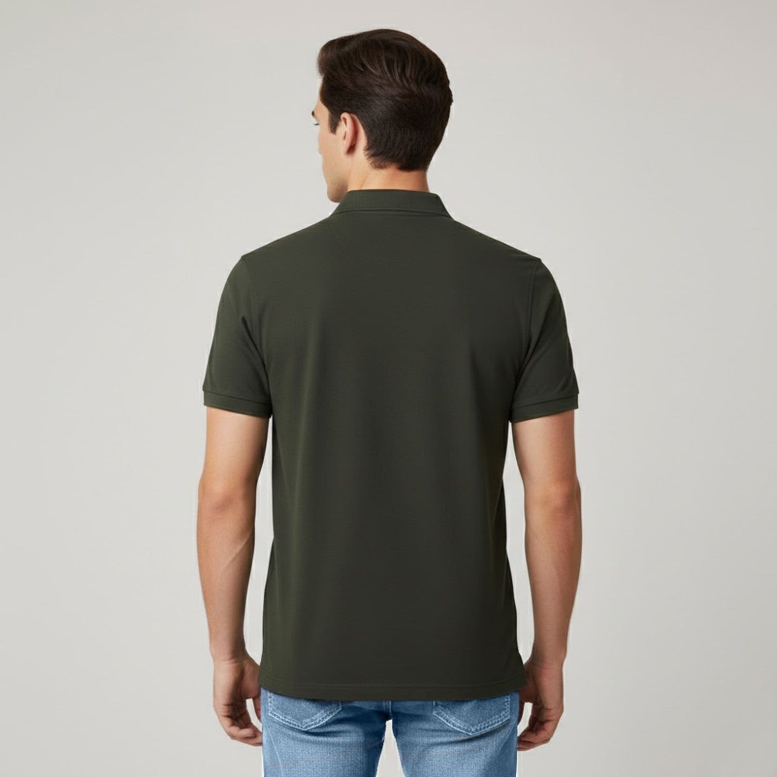 Vista 2 Camisa Polo Dudalina Essentials Basic Ou26 Masculino Dudalina verde