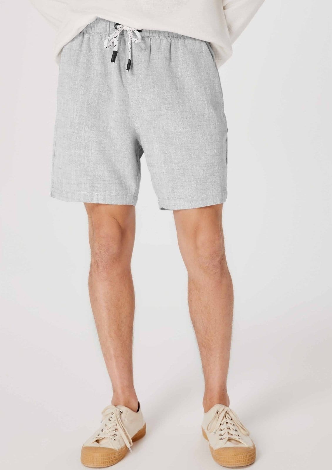 Vista 2 Bermuda Masculina Jogger Rústica Hering cinza