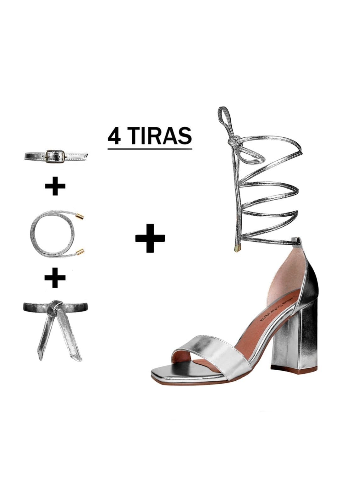 Sandália Troca Tira Salto Alto Grosso Luiza Sobreira Mod. 2144-2