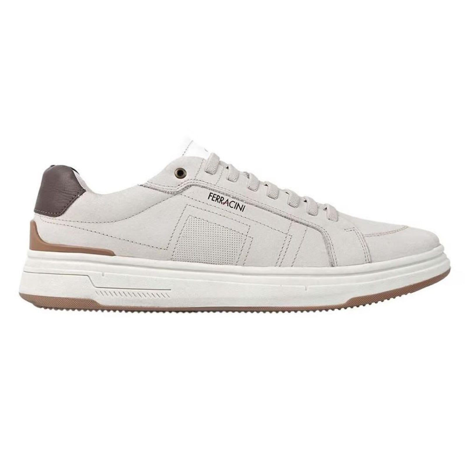Tenis Sapatênis Ferracini Cervo Sneaker em Couro Claro