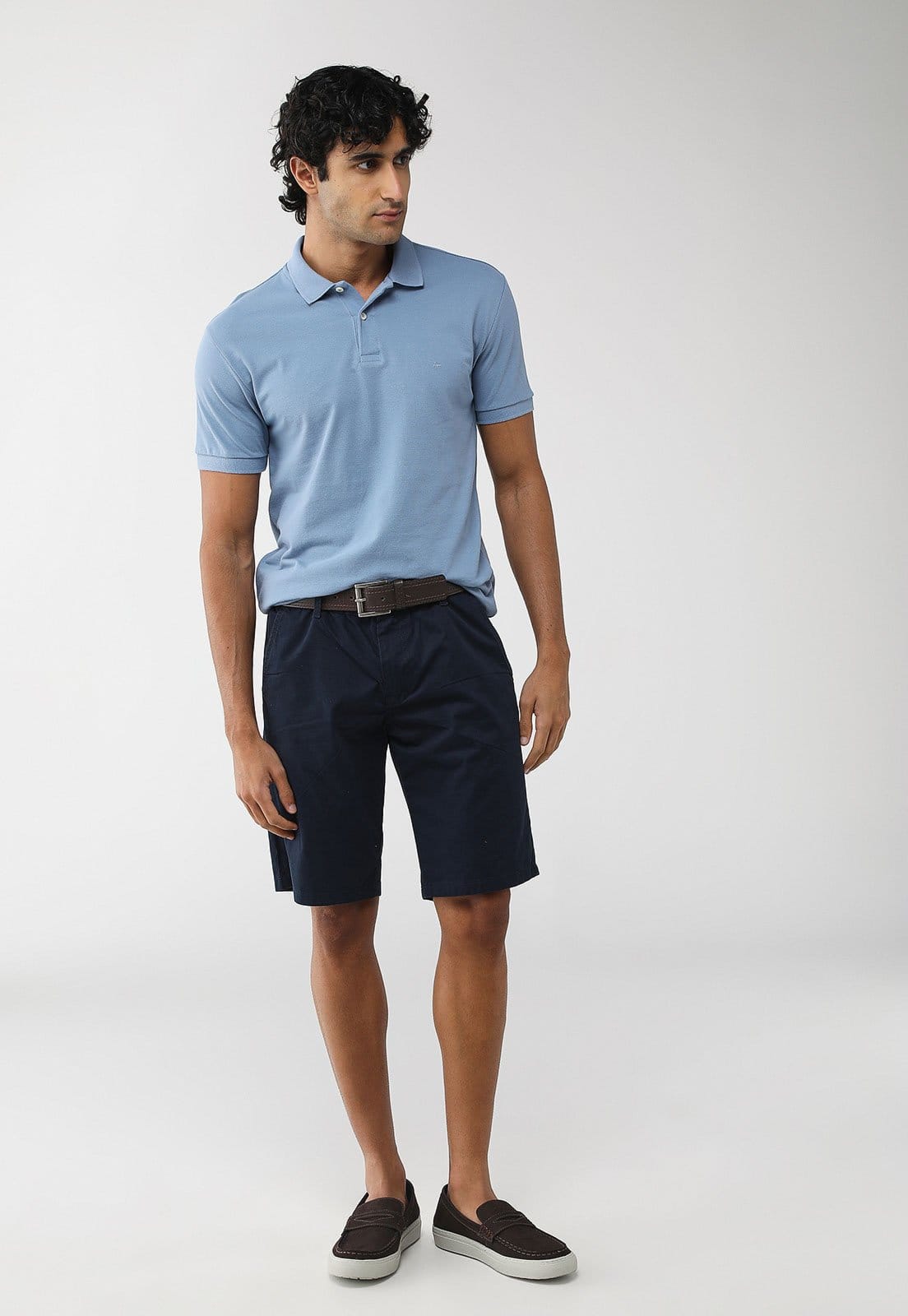 Vista 2 Polo Masculina Aramis Gola Polo Claro Aramis azul