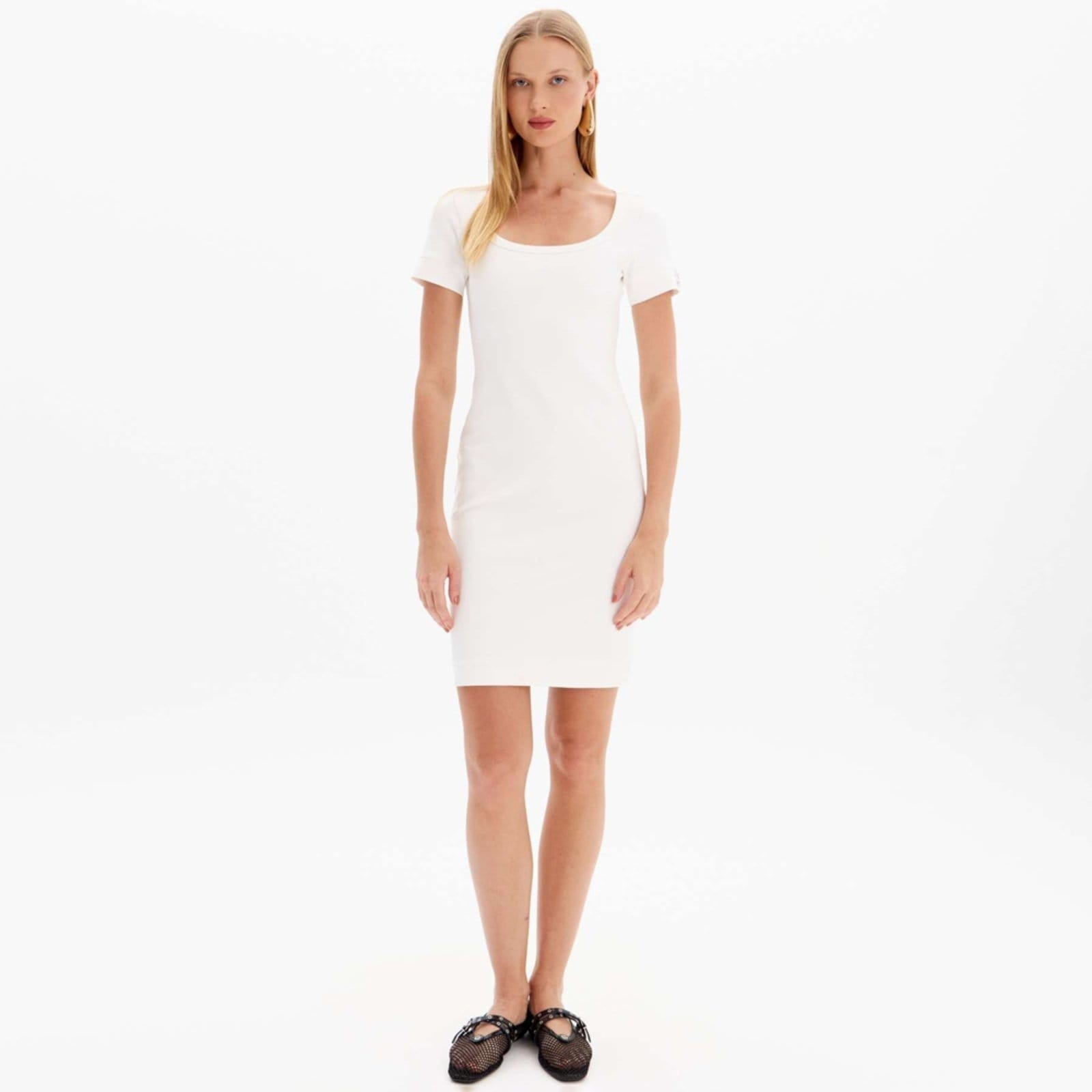 Vestido Curto Easy Lança Perfume Sqr In25 Off White Feminino