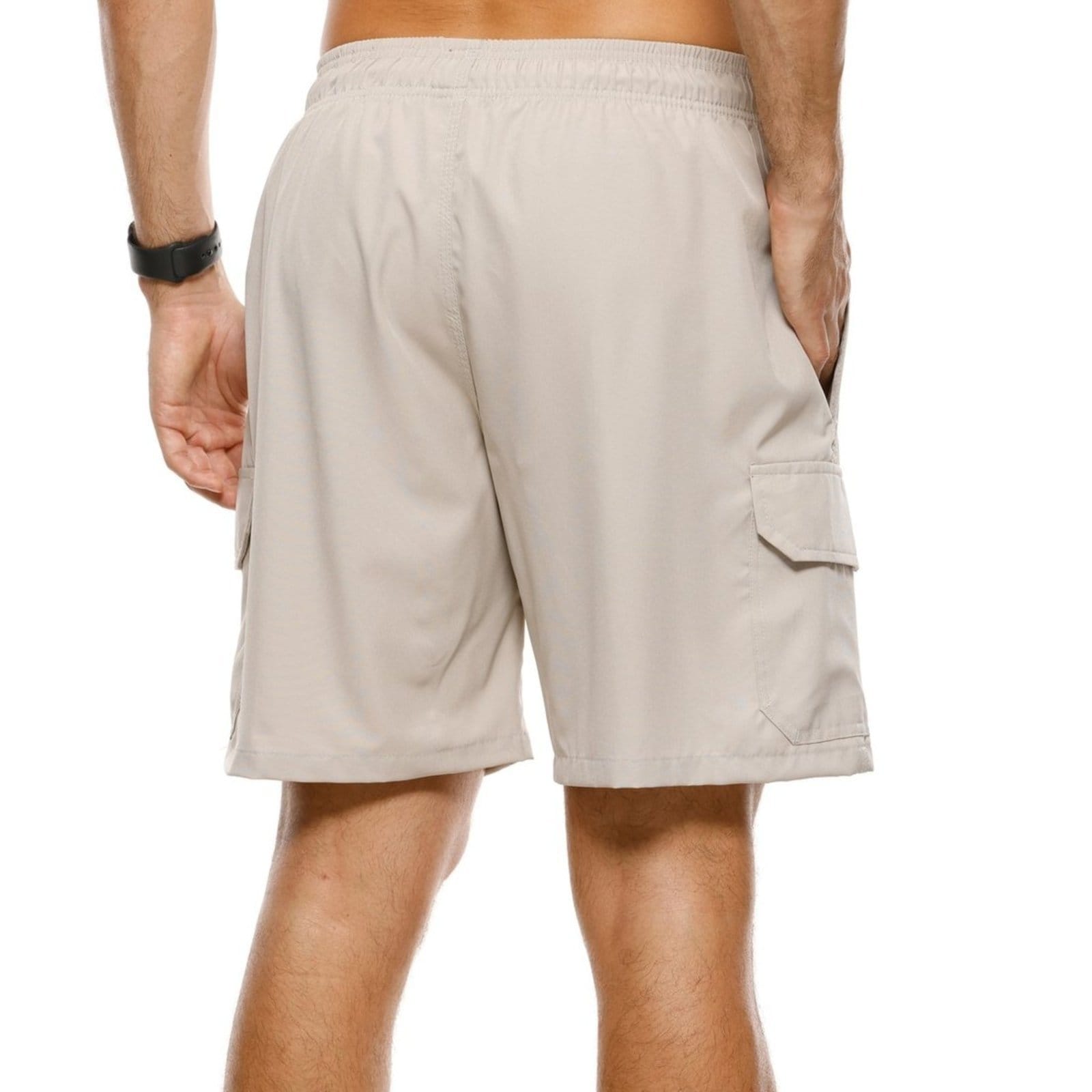 Vista 2 Shorts Masculino Bolso Cargo VLCS VLCS VIOLAÇÕES bege