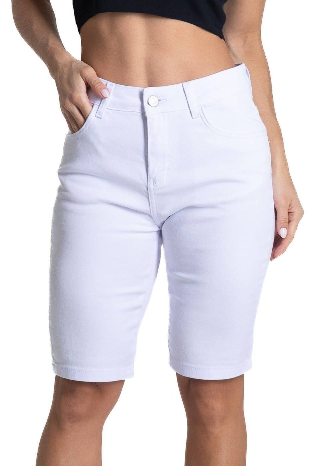 Vista principal Bermuda Sarja Sawary - 281879 Sawary branco