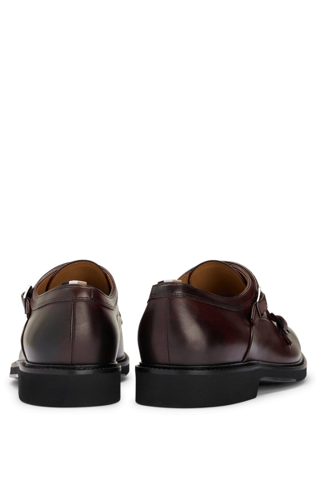 Sapatos Monk Duplo De Couro Com Palmilha Acolchoada - 2