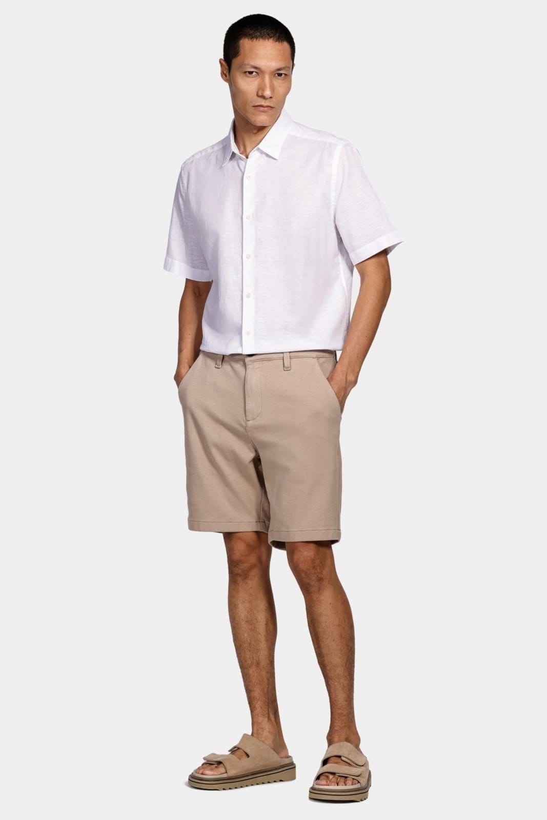 Vista 2 Camisa Aramis Manga Curta Move Regular Ampla Linho Algodão Aramis branco