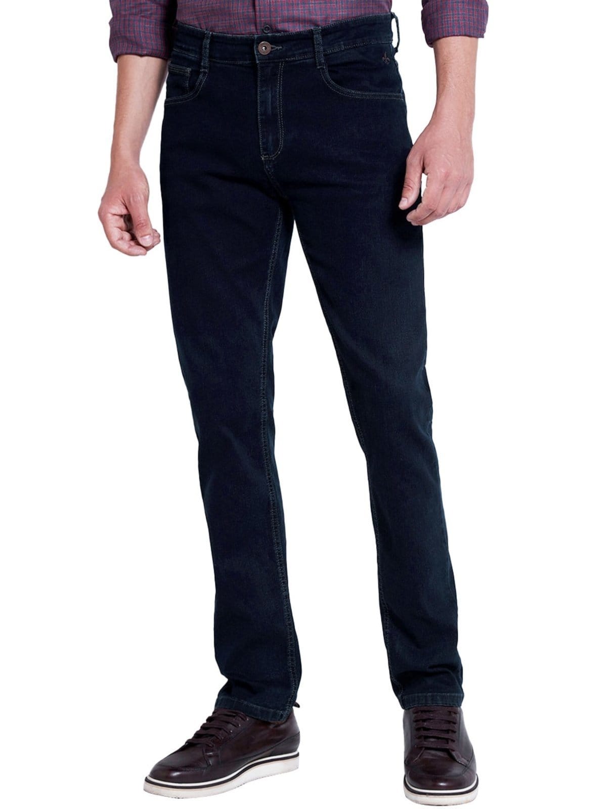 Vista principal Calça Dudalina Jeans Masculina Regular Right Five Pockets Escura Dudalina azul