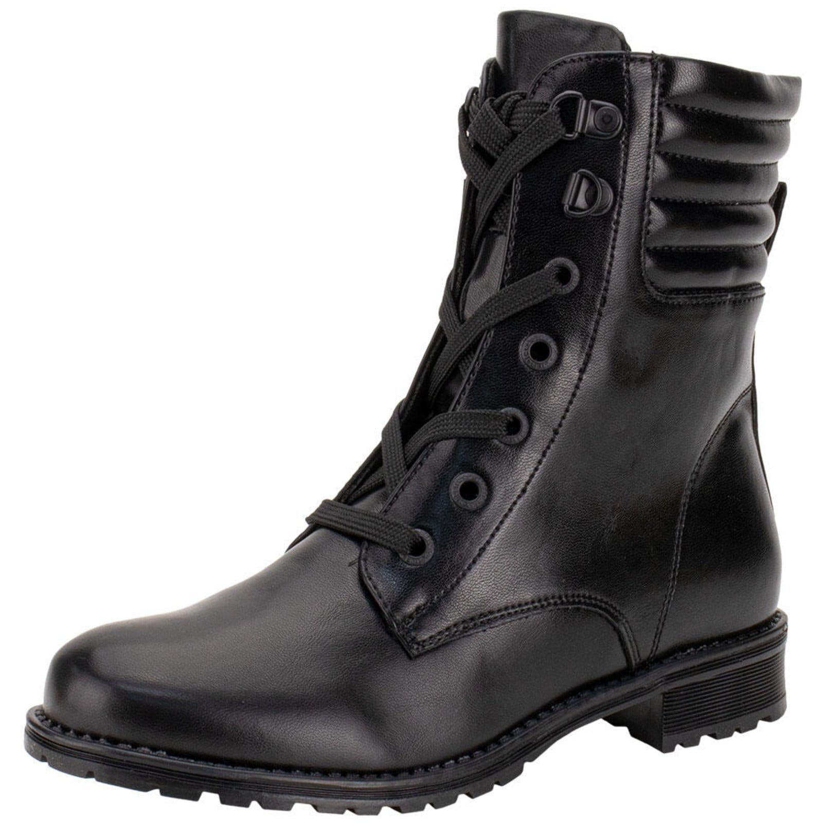 Vista principal Bota Feminina Coturno Mooncity 72127 0742127 Mooncity preto