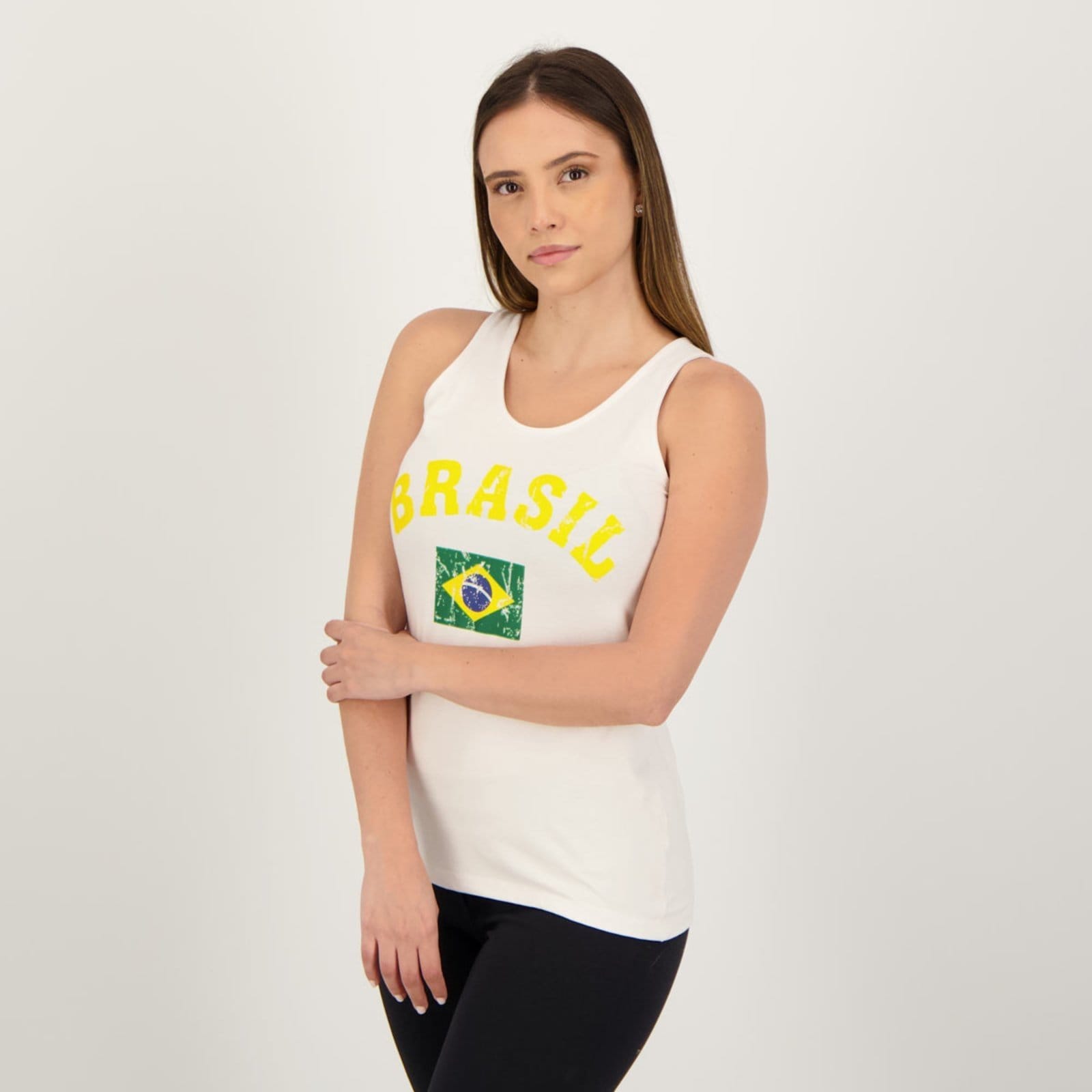 Vista 2 Regata Brasil Ica Feminina Branca braziline branco