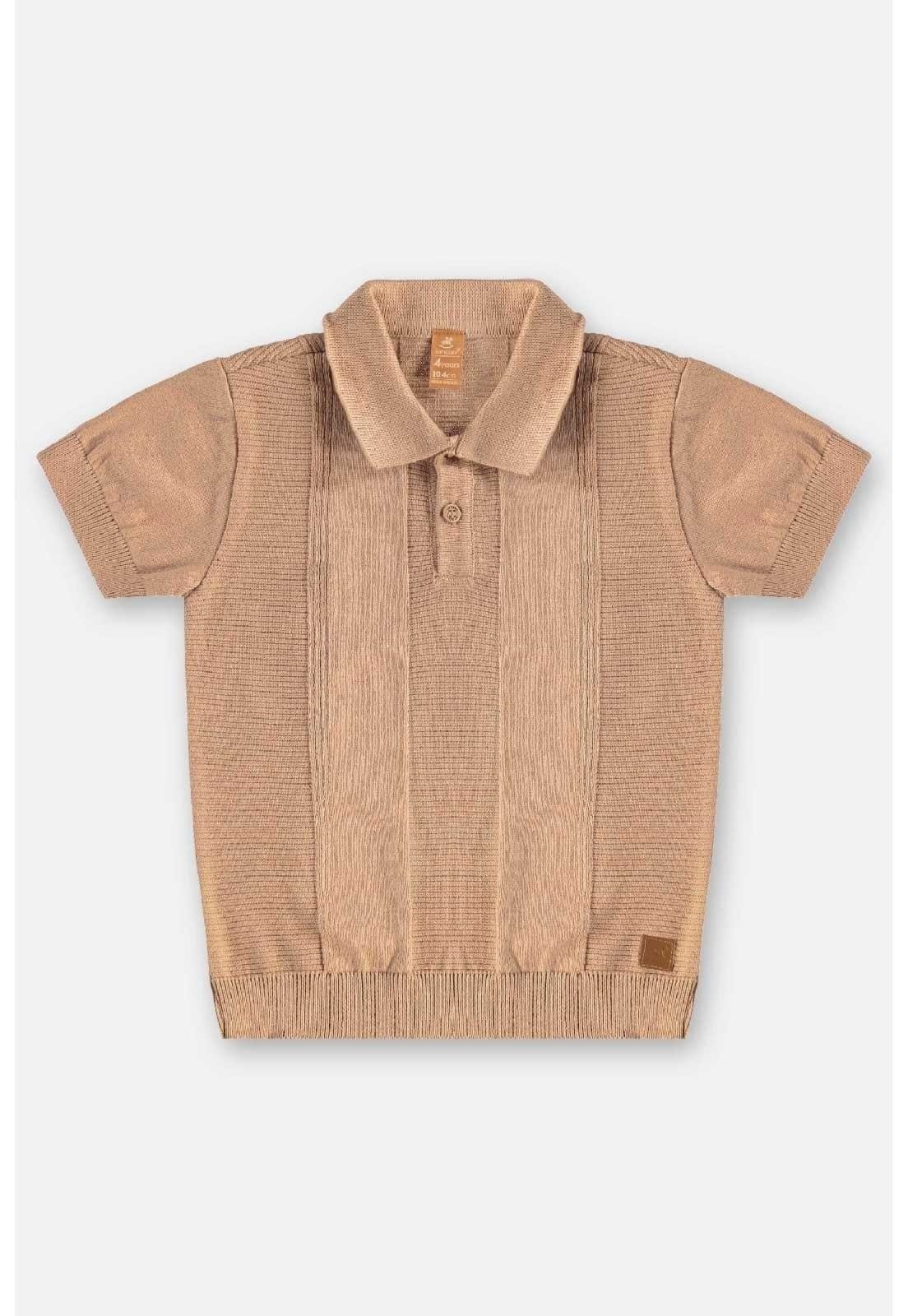 Vista 2 Infantil - Camisa Polo em Tricot Up Baby Up Baby marrom