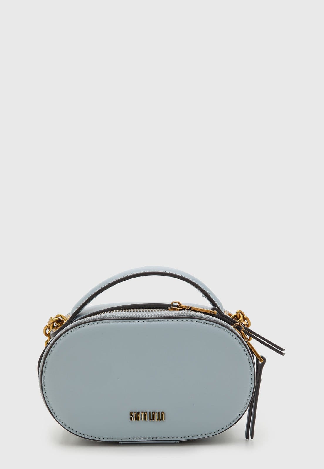 Vista principal Bolsa Feminina Santa Lolla Oval Claro Santa Lolla azul