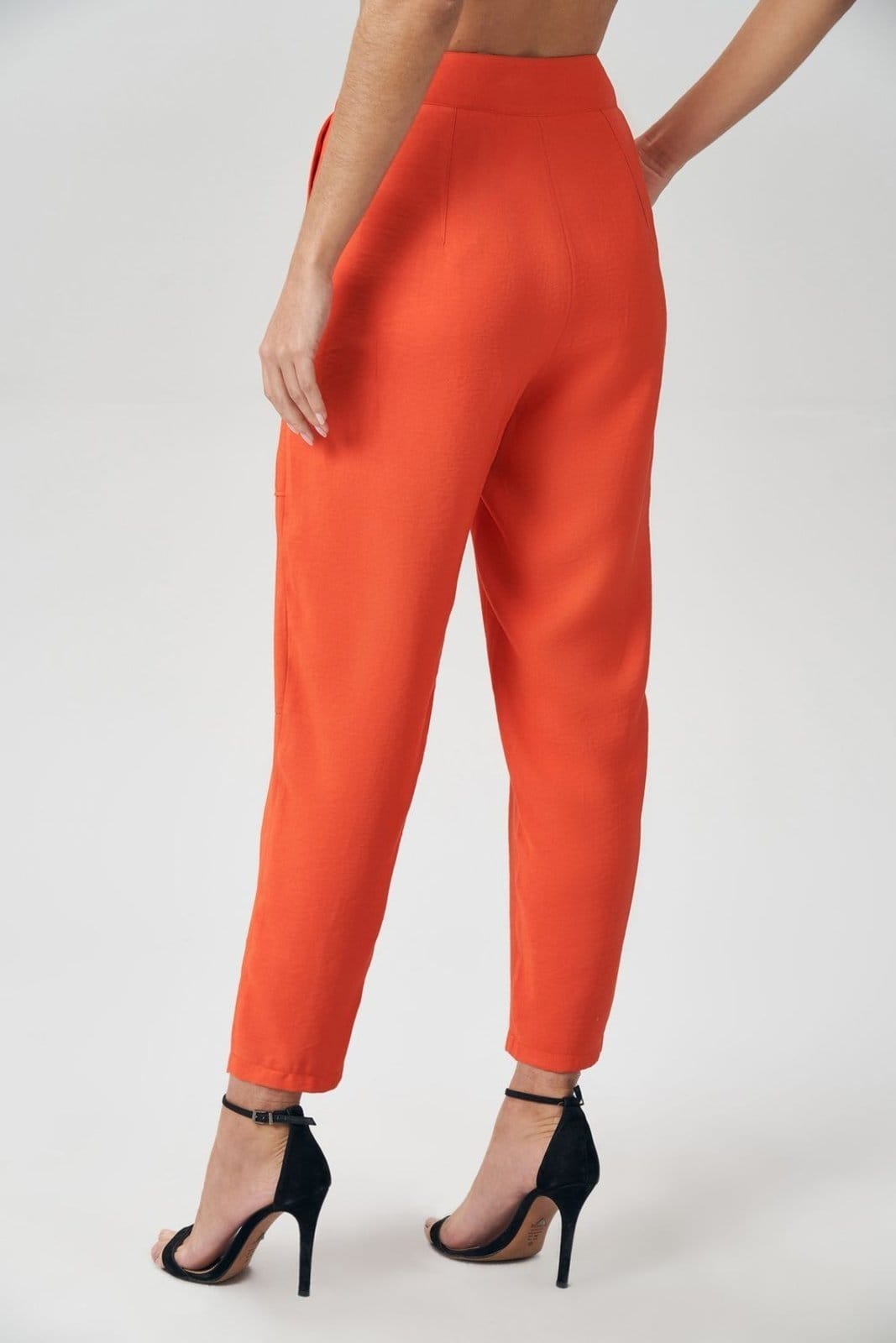 Vista 2 Calça Sarja Recorte Feminina Acostamento ACT FEMININO laranja