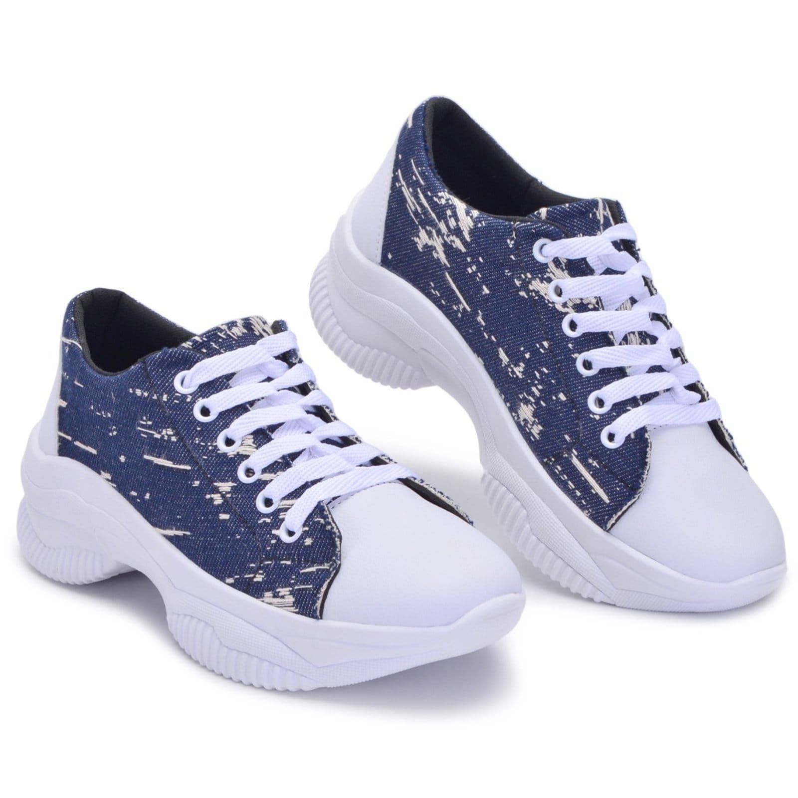 Vista principal Tênis Plataforma Feminino Estilo e Conforto Footworks branco