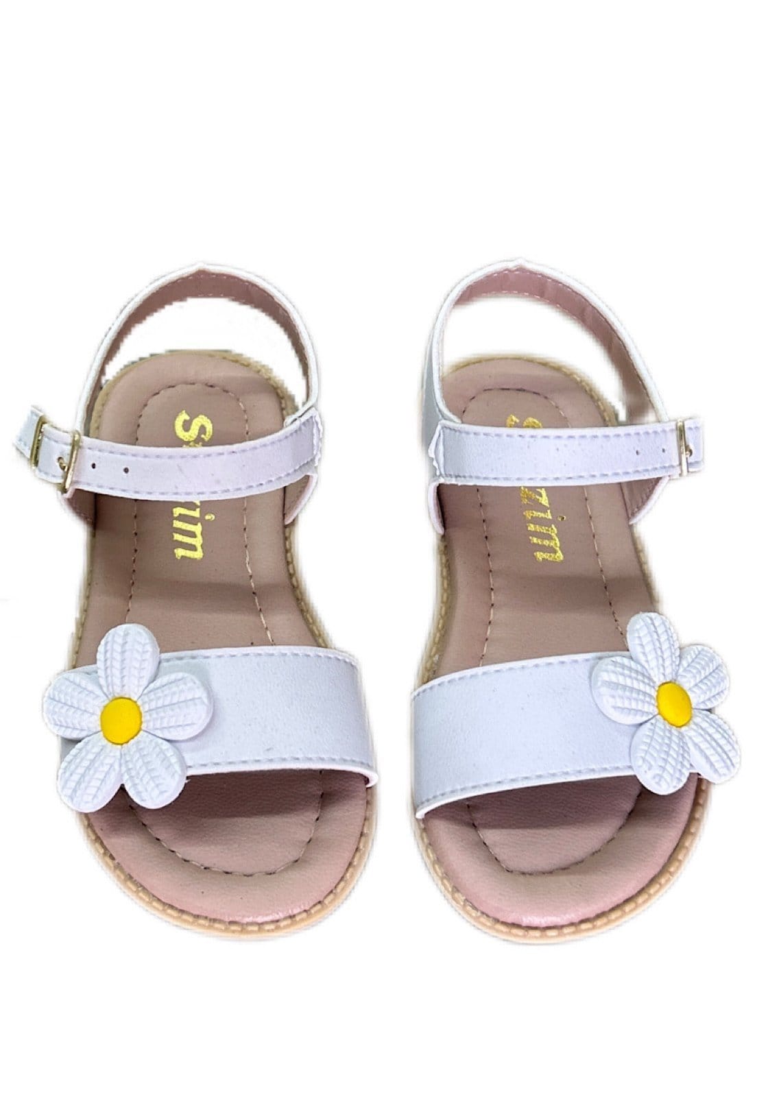 Vista 2 Infantil - Sandália menina infanil Solzim margarida Branca SOLZIM CALÇADOS branco