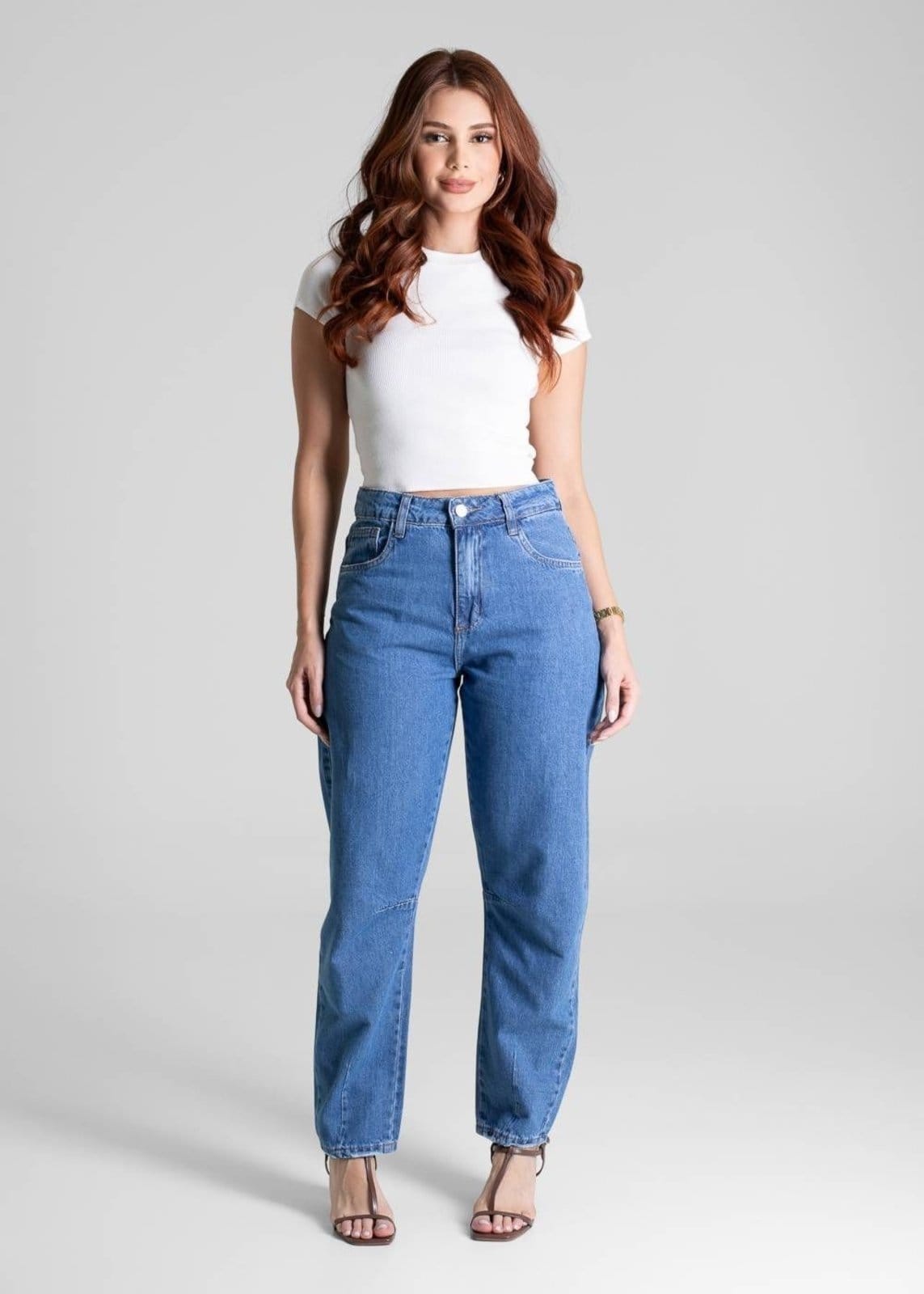Vista 2 Calça Jeans Sawary Barrel - 281264 Sawary azul