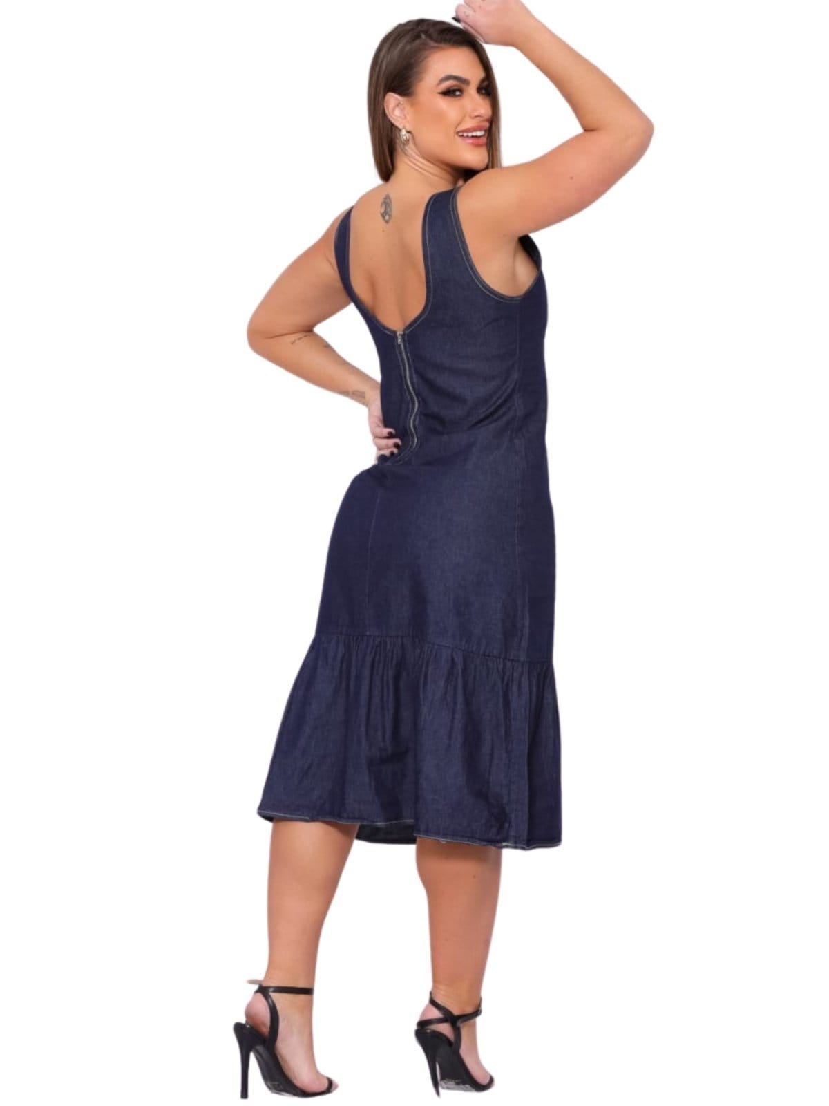 Vista 2 Vestido Jeans Light Jeans Regata JEANS LIGHT azul marinho