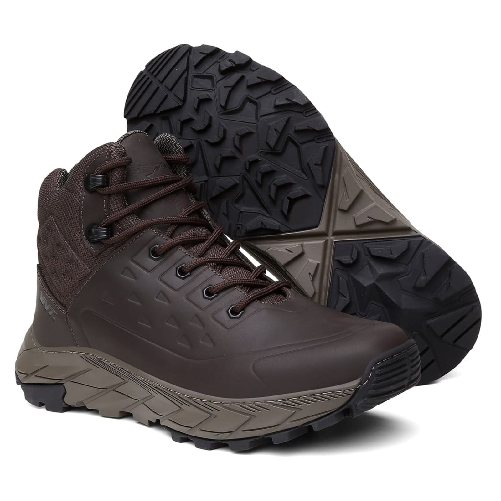 Vista 2 Coturno Adventure Masculino Confortavel Qualidade Premium Carmelo Shoes Trilha CARMELO SHOES café/marrom
