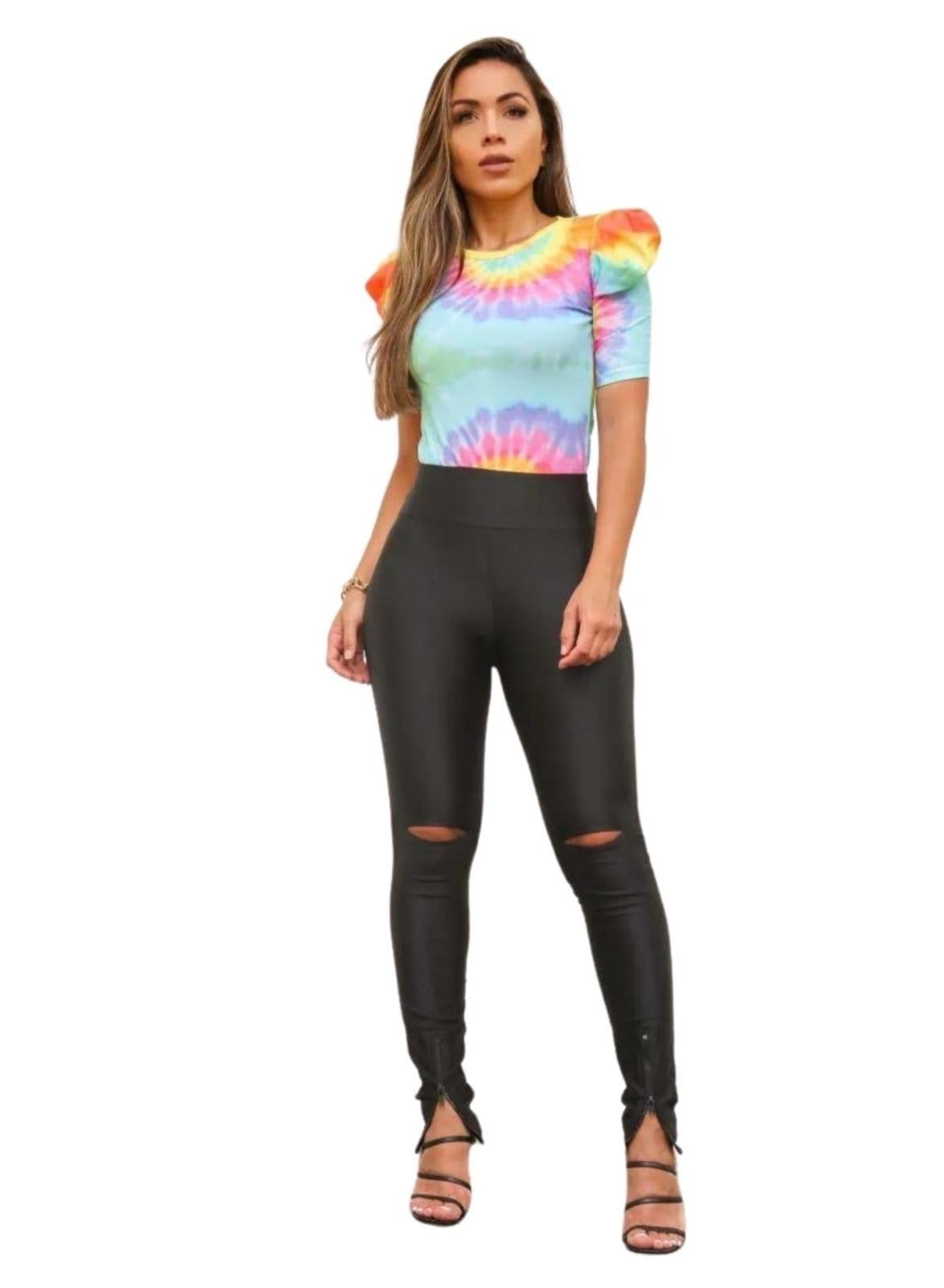 Calça Legging Gloss Abertura