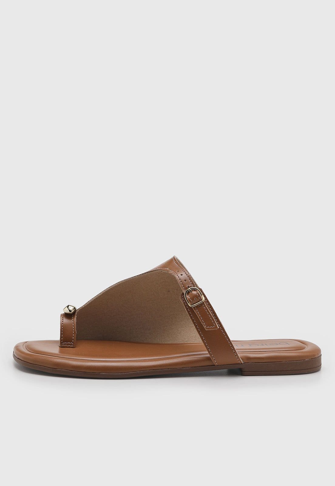 Rasteira Feminina Beira Rio Detalhe Metalizada