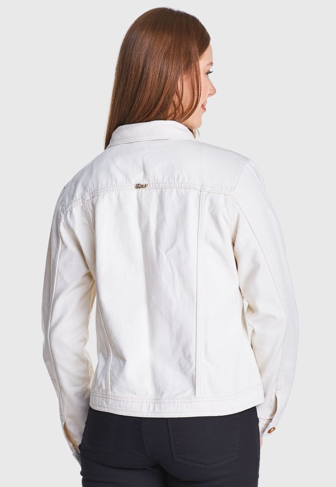 Vista 2 Jaqueta Feminina HNO Jeans Tradicional Off White HNO Jeans branco white