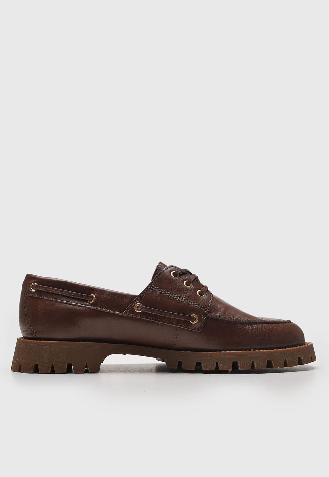 Vista 2 Mocassim Feminino Arezzo Solado Tratorado Arezzo marrom