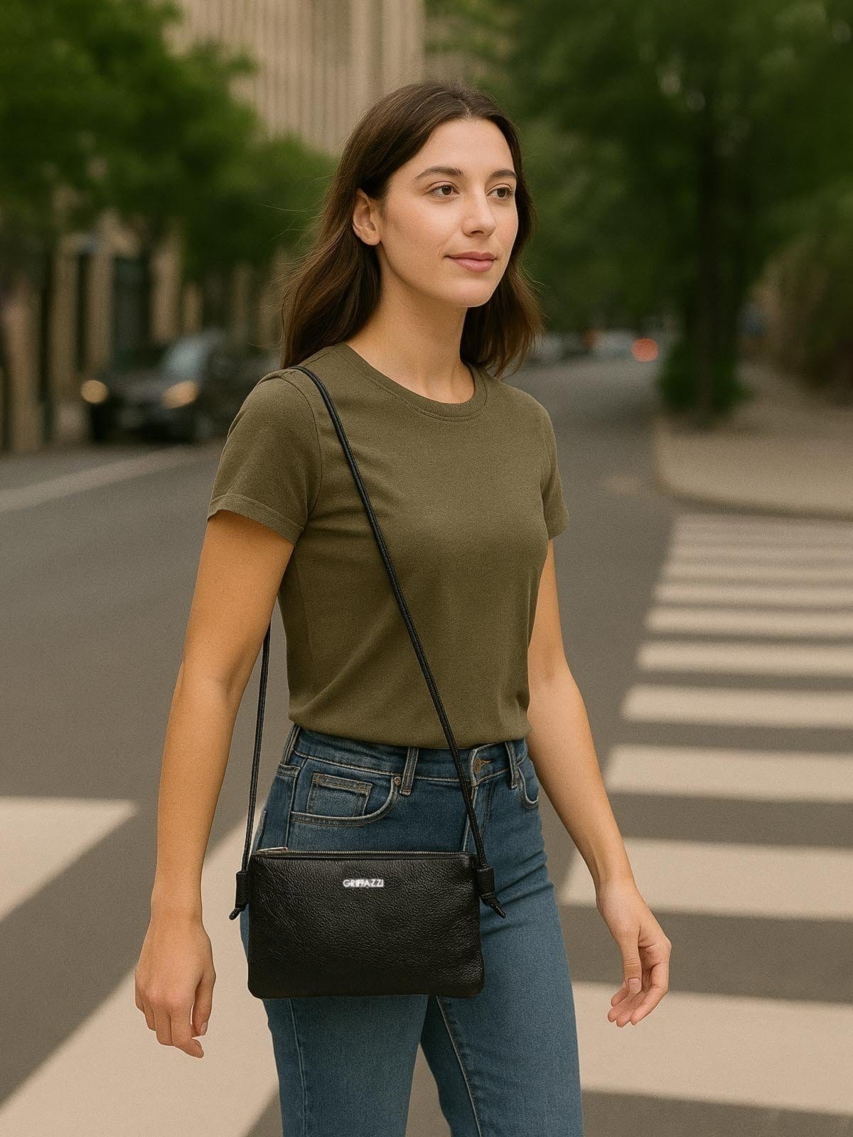 Bolsa de Couro Griffazzi Preta