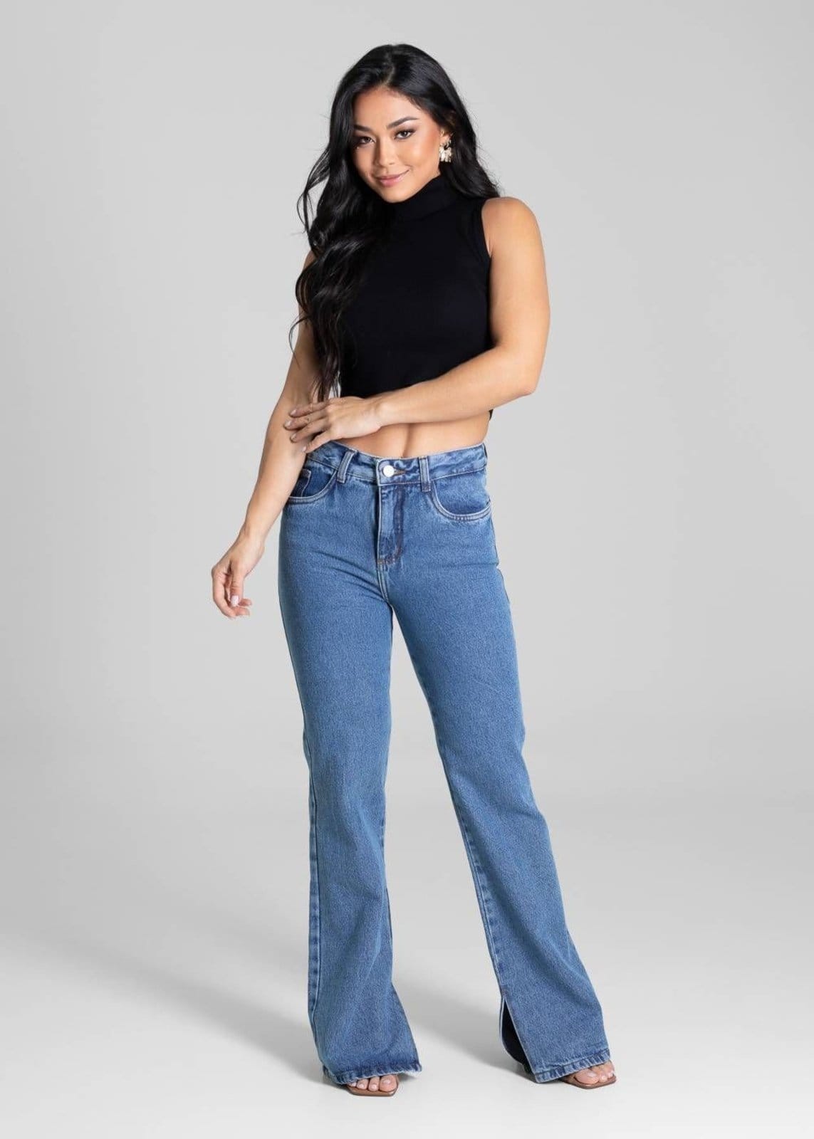 Vista 2 Calça Jeans Sawary Boot Cut - 281406 Sawary azul