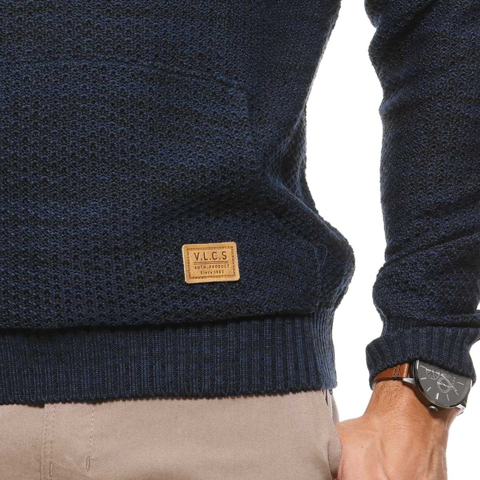 Vista 2 Blusa Retilinea Diferenciada VLCS VLCS VIOLAÇÕES azul marinho