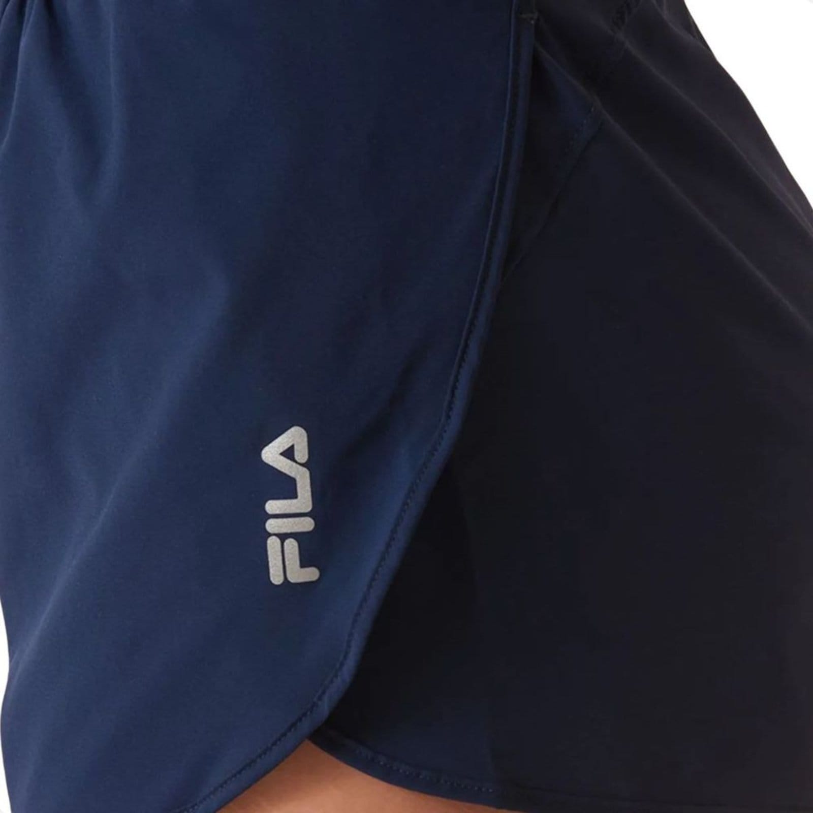 Vista 2 Shorts Fila Core Run 3 Feminino Fila azul